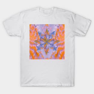 Abstract Digital Art in Lilac and Orange Tones T-Shirt